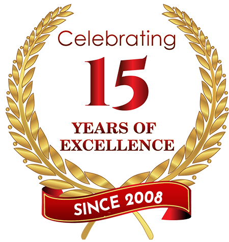 Celebrating 15 Years Of Excellence Colour Logo